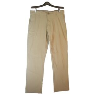 LB Tech Classic Fit Cargo Pants Mens 36x34 Beige Nylon Stretch Outdoor Mid Rise